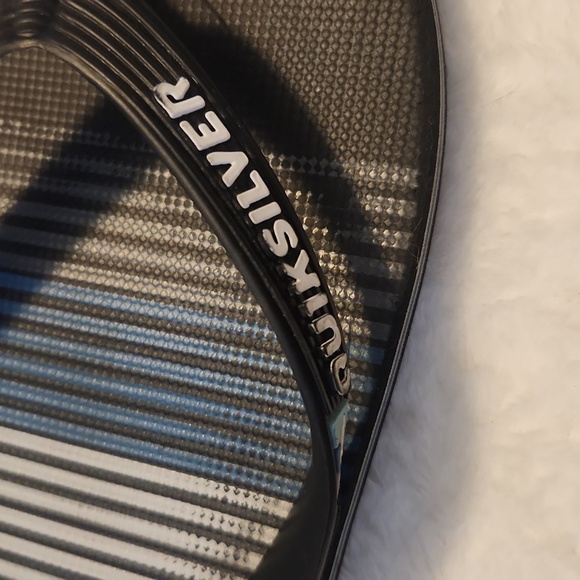 EUC Quiksilver Womens Black and Blue Flip Flops Size 7 - Picture 2 of 4